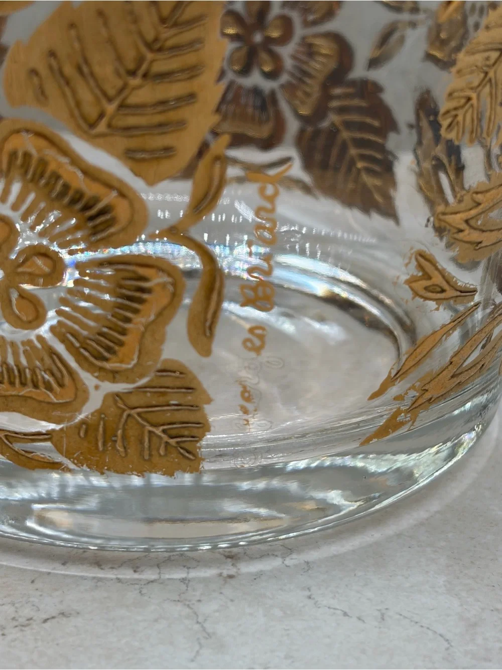 1960's Georges Briard MCM Persian Garden Ice Bucket And Tongs 22k Gold Embellish